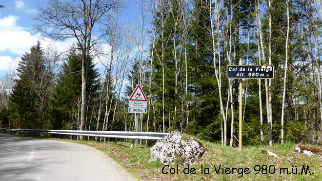 Col de la Vierge, 980 m.ü.M.