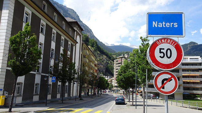 Naters, Start / Ziel dieser Tour hinauf nach Salwald (VS) ist Naters (VS)