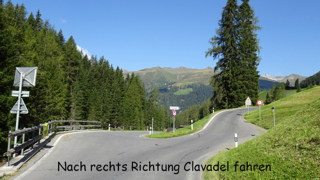 Richtung Clavadel fahren
