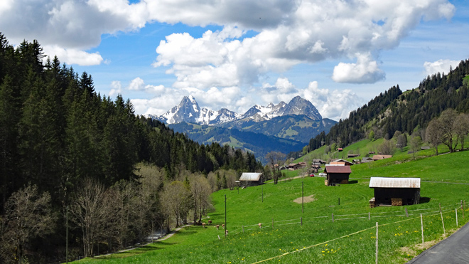 Rückfahrt mit Blick ins Tal