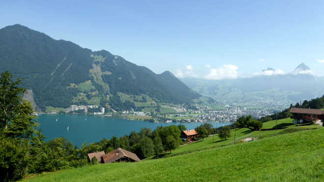Blick auf den See, welch ein Panorama