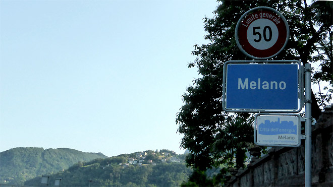 Melano (TI) Start zur Umwegfahrt nach Lugano (TI)