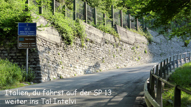 Auf der SP 13 weiter ins Val Intelvi