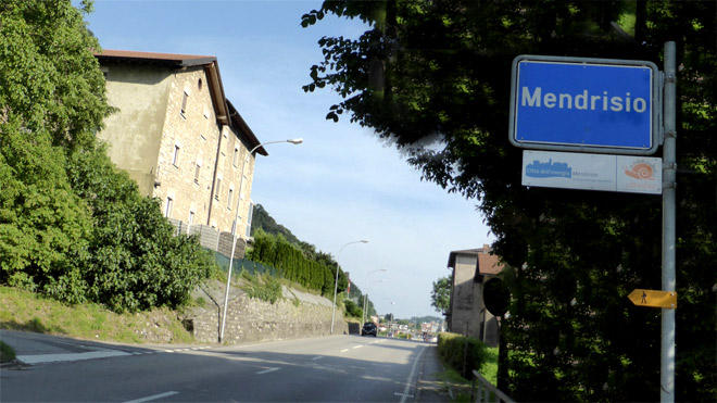 Mendrisio, Start und Ziel der kleinen Rundfahrt durch das Valle di Muggio(TI)