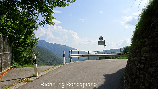 Weiter Richtung Roncapiano