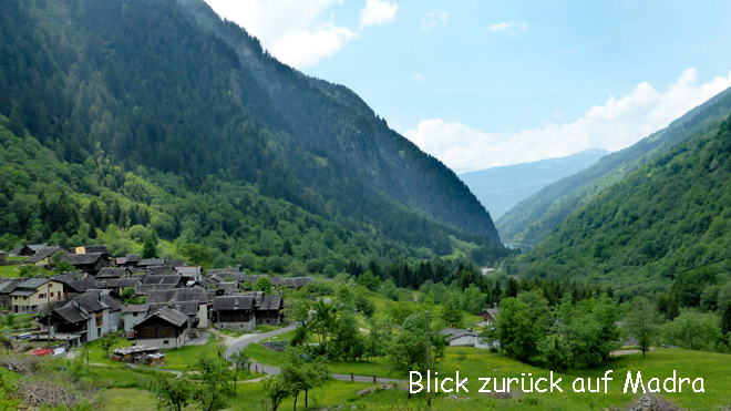Blick zurück auf Madra 1'086 m.ü.M.
