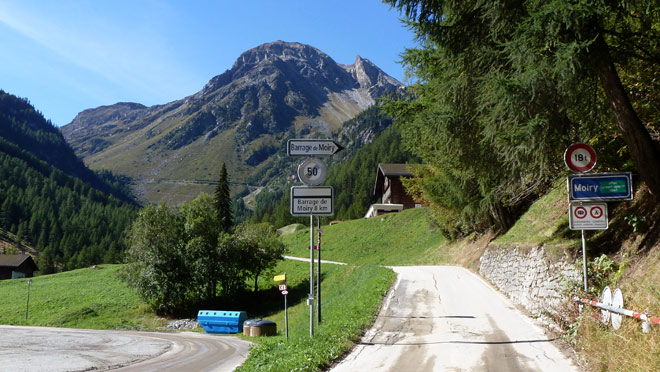 Noch 8 km bis zur Staumauer Moiry